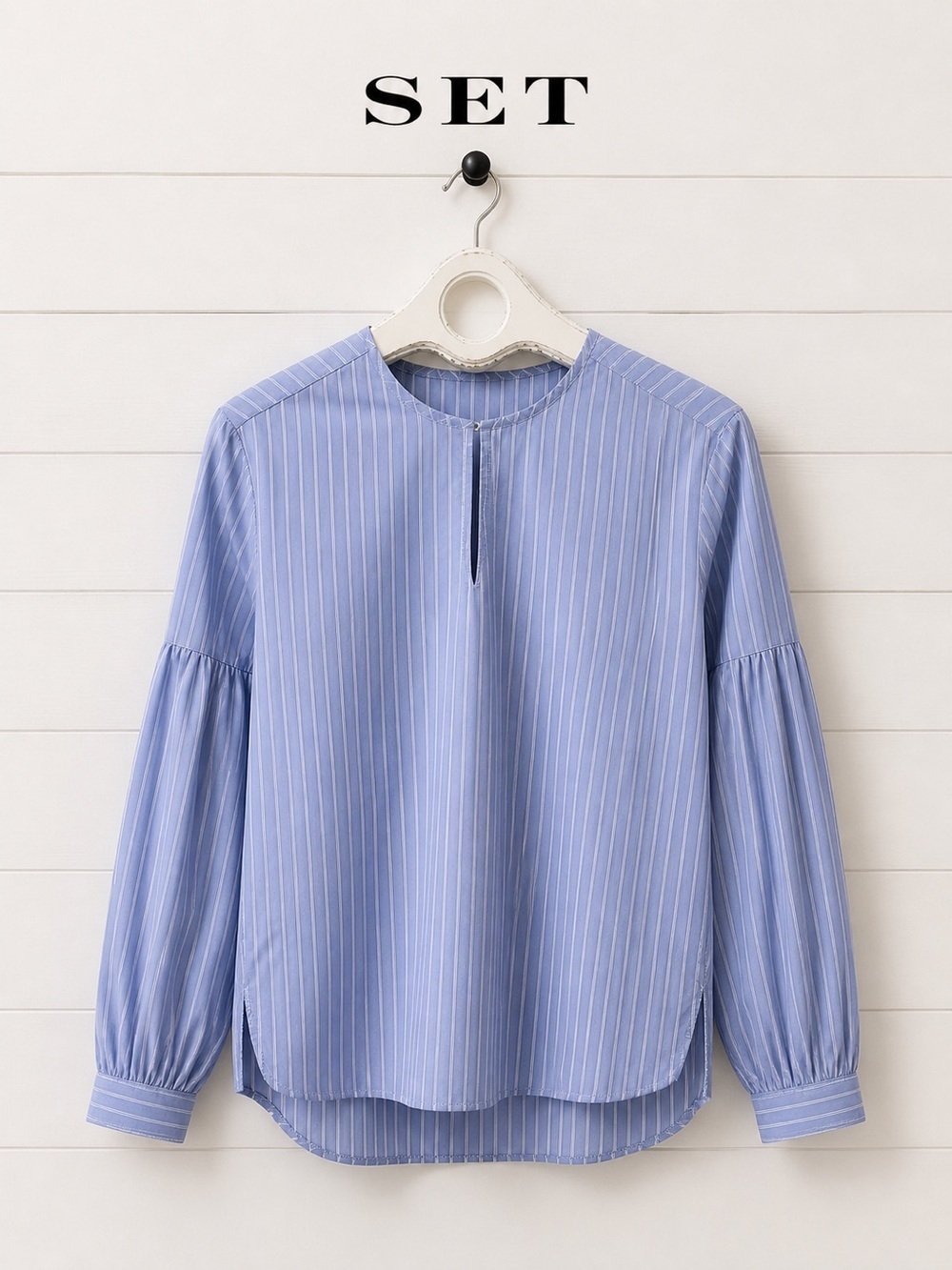 SET – Striped Cotton Blouse – Size US 8 / EU 38